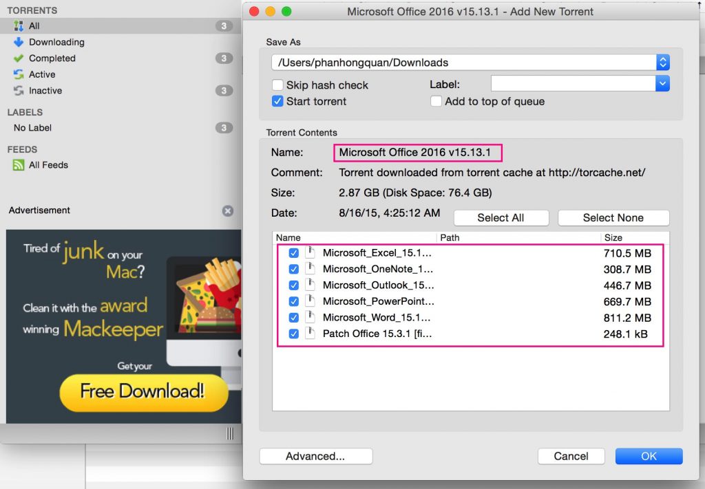 microsoft office mac download key